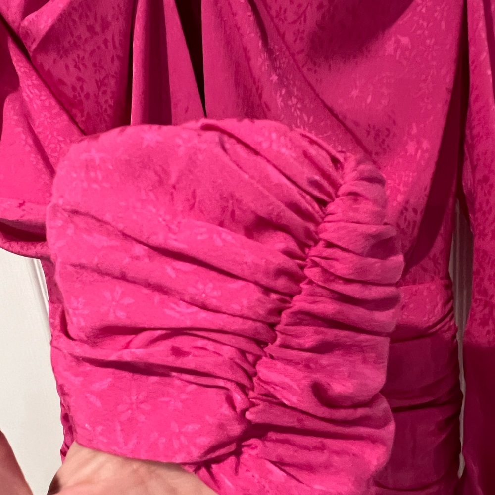 NWT Ronny Kobo Fuchsia Bow Dress (Size M) - Picture 4 of 10